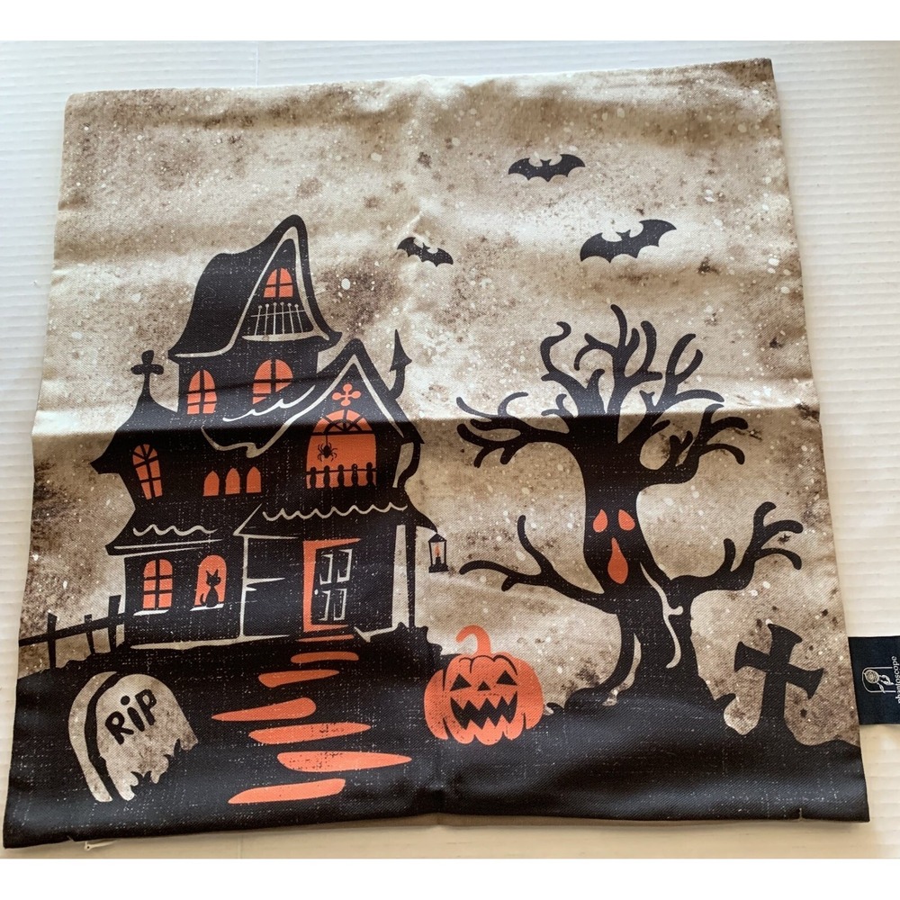 Phantoscope Halloween Pillow Sham 18 x 18 Zippered LOT of 4 New Unused 4 Designs